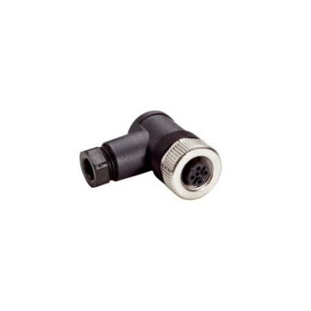 Zhong M12PG-5D ,Açılı Seyyar,M12 5pin Dişi,A-CODE,Soket Konnektör