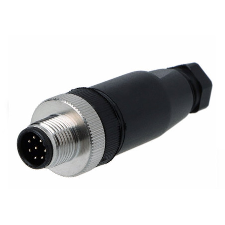 Zhong M12PG-8K ,Düz Seyyar,M12 8pin Erkek,B-CODE,Konnektör