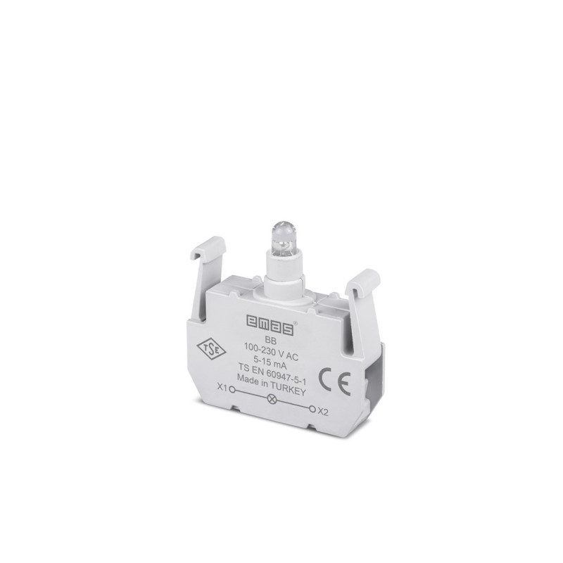 Emas BB ,Beyaz 220Vac,M22 Buton Lamba