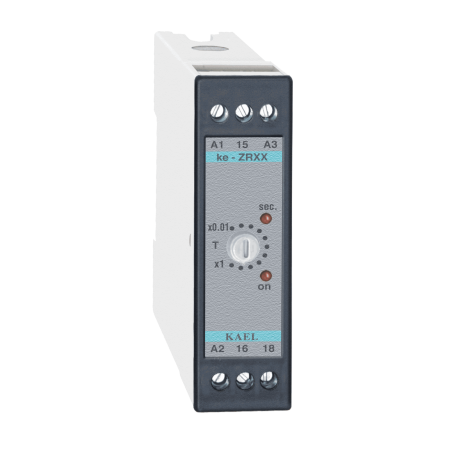 Kael KE-ZRXX ,Ray Dın,Besleme 220vac-24Vac Vdc,Kontak-1A1K,Multi Zaman Röle