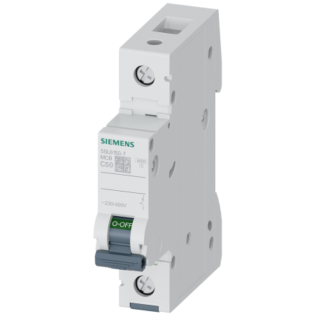 Siemens 5SL6150-7 ,1-Faz 1-Kutup,C-50 Amper 6kA,Otomatik Sigorta
