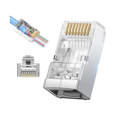 Polaxtor PLX-22168A ,RJ45-8P8C Metal Açık Uç Ethernet Soket