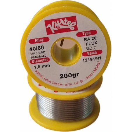 Kurtel 1.6mm 200 ,1.6mm 200gr,sn60 pb40,Lehim Teli