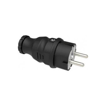 Bemis BK1-1402-2011 ,1-Fa 2P PE,16-Amper,Siyah Düz Kauçuk Fiş