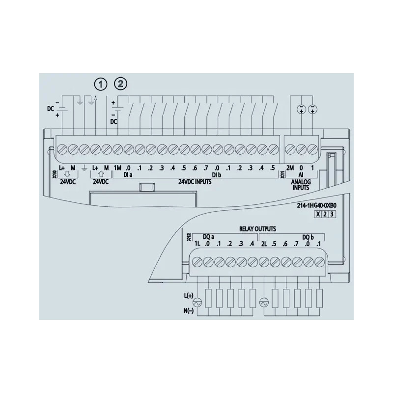 Siemens CPU1214C ,S7-1200 DC DC RL,Besleme 24vdc,Giriş 14-Dijital 2-Analog,Çıkış 10-Röle,Plc Cpu Modül