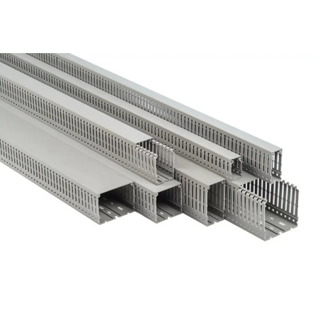 Plastim PDK6040 ,Gen 60mm,Yük 40mm,Gri 2mt,Delikli Kablo Kanal