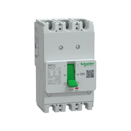 Schneider G12F3F100 ,EasyPact,3-Faz 3-Kutup,100 Amper 30kA,Ayarsız,Kompakt Şalter Devre Kesici