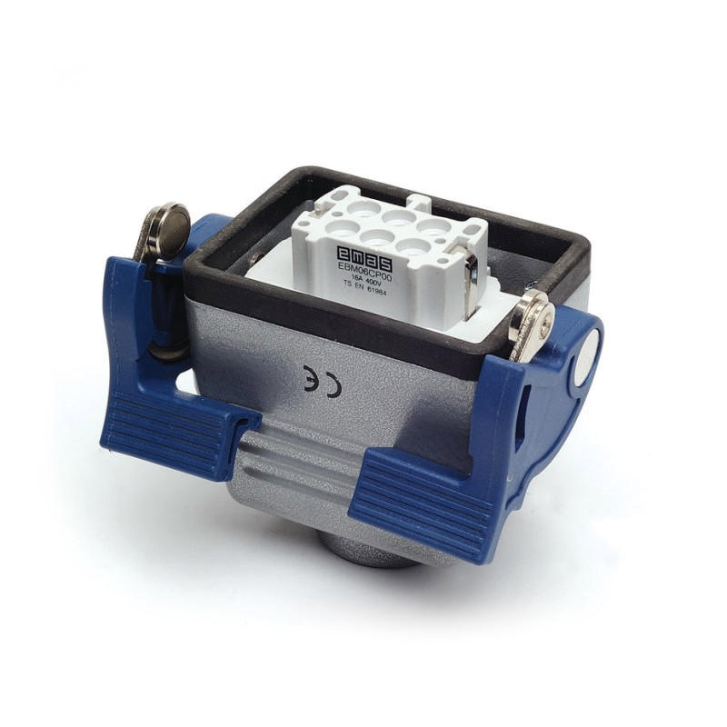 Emas EBM06PU32 ,Düz Seyyar,Kilitli 6pin Dişi,Makine Priz