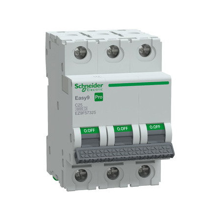Schneider EZ9F57325 ,Easy9 6kA,3-Faz 3x25a,C-Tip,25 Amper,Otomatik Sigorta