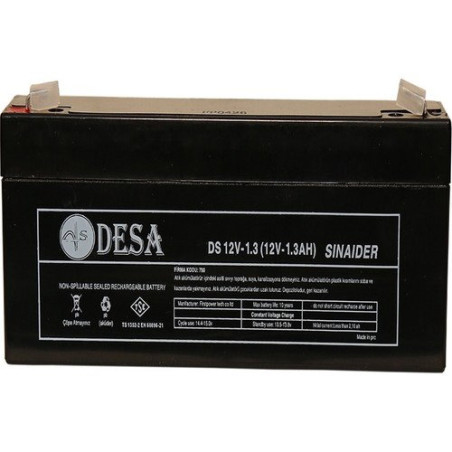 Desa DS12-1.3 ,Ebat 97x45x52 mm,12v 1.3ah,Kuru Akü