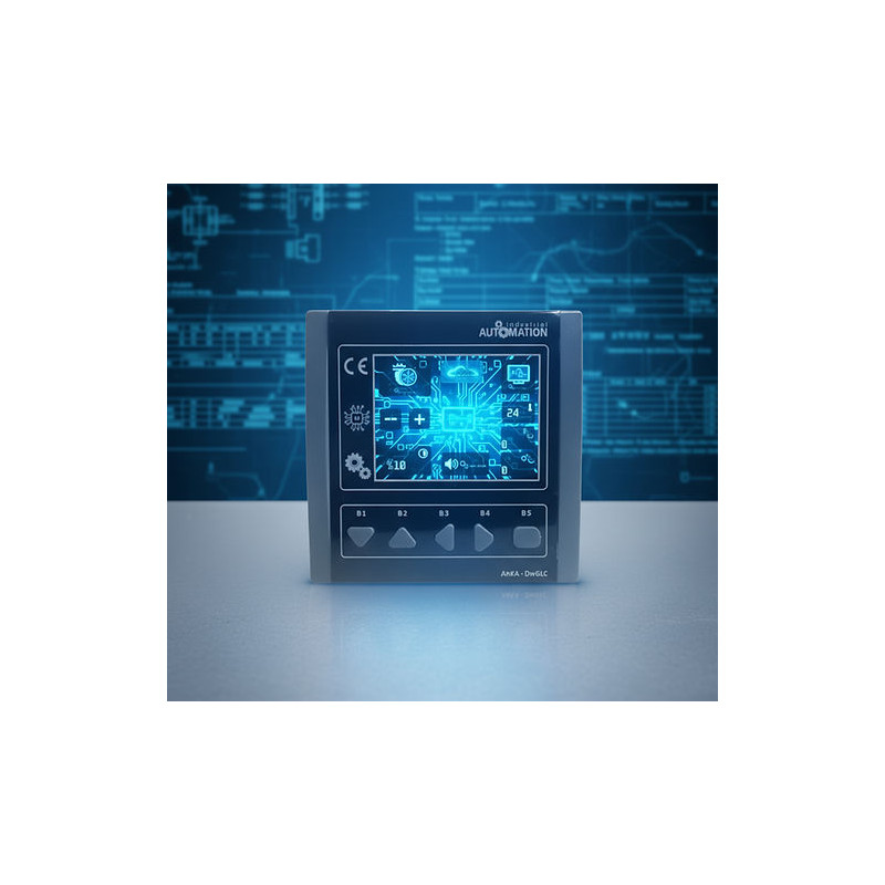 Anka DwGLC ,Ebat 96x96mm,Besleme 220vac 24vdc,6D1A 5R2S1A,Ekranlı,Plc Cpu Modül