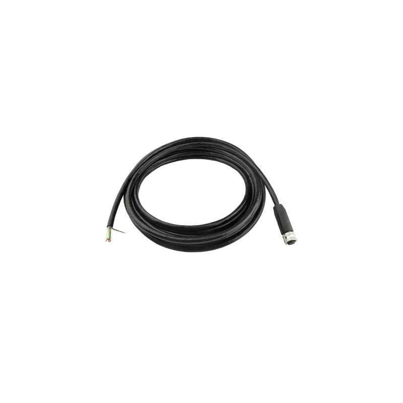 Ercontec ERF12-FS5C-02BSPUR ,Soket Düz M12-5pin Dişi,Kablo Blendajlı Pur-2mt,Sensör Kablo