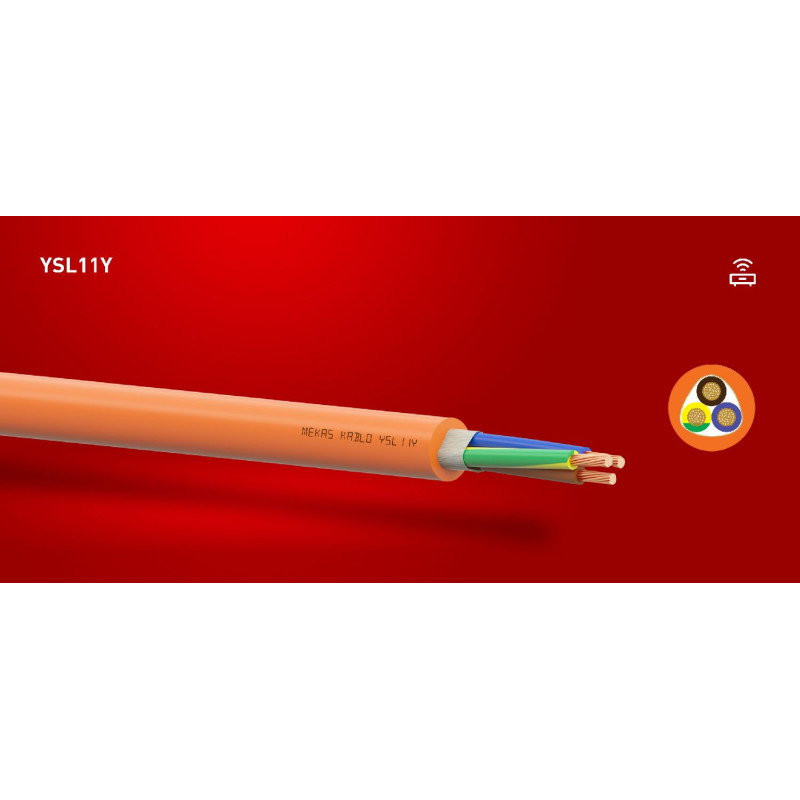 Mekas YSL11Y-PVCPUR-2x2.5 ,Kesit 2mm ,2.5-Damar Çok Telli,Standart,Hareketli Pvc-Pur Kablo