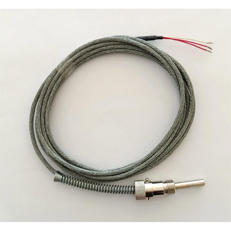 Isıso ETB12P08-5 ,Çap 8mm,Boy 5cm,Kablo 5mt,PT100,Bayonet Isı Sensör