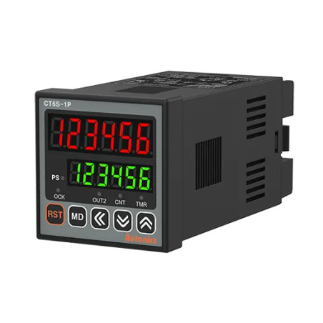 Autonics CT6S-1P2 ,Ebat 48x48mm,Besleme 24VAC 24-48VDC,Çıkış Kontak-1A1K,6 Hane,Sayıcı Zaman Röle