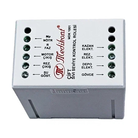 Medikont MDK1001 ,Ray Dın,Besleme 220vac,Çift Elektrod Kazan Sıvı Seviye Röle