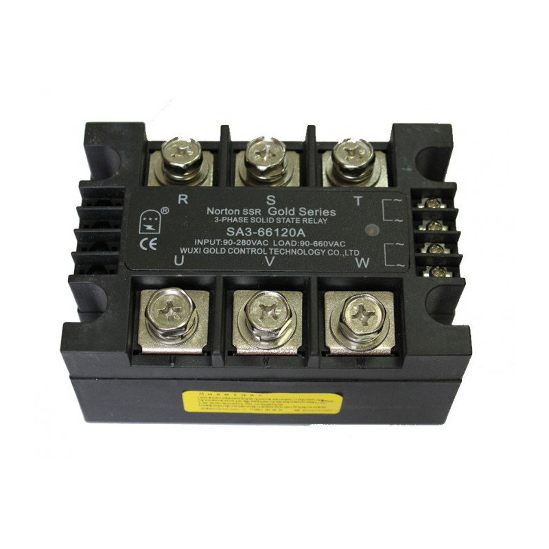 Norton SA3-66120A ,Güç 3x480vac 120 Amper,Kontrol 90v..220vac,3-Faz,Ac-Ac,Solid State Röle