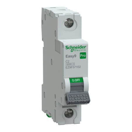 Schneider EZ9F57102 ,Easy9 6kA,1-Faz 1x2a,C-Tip,2 Amper,Otomatik Sigorta