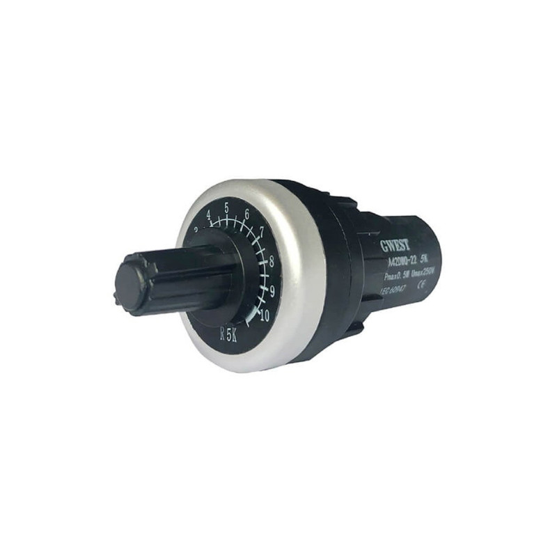 Gwest APT22-5K ,Montaj 22mm,5k 1w,Tek Tur,M22 Potansiyometre