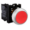 Eaton M22-D-R K01 ,Montaj 22mm,Kontak-1K,Kırmızı Yaylı,M22 Buton