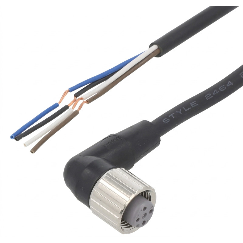 Omron XS2F-LM12PVC4A2M ,Soket Açılı M12 4pin,4-Kablo 2mt,Pvc Sensör Kablo