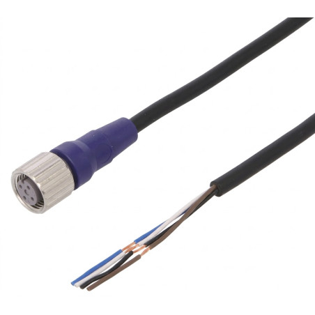 Omron XS2F-LM12PVC4S2M ,Soket Düz M12 4pin,4-Kablo 2mt,Pvc Sensör Kablo