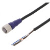 Omron XS2F-LM12PVC4S2M ,Soket Düz M12 4pin,4-Kablo 2mt,Pvc Sensör Kablo