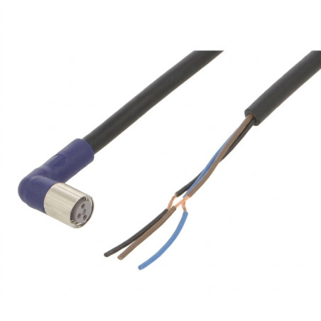 Omron XS3F-LM8PVC3A5M ,Soket Açılı M8 3pin,3-Kablo 5mt,Pvc Sensör Kablo