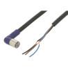Omron XS3F-LM8PVC3A5M ,Soket Açılı M8 3pin,3-Kablo 5mt,Pvc Sensör Kablo