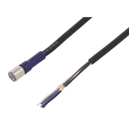 Omron XS3F-LM8PVC4S5M ,Soket Düz M8 4pin,4-Kablo 5mt,Pvc-Sensör Kablo