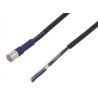 Omron XS3F-LM8PVC4S5M ,Soket Düz M8 4pin,4-Kablo 5mt,Pvc-Sensör Kablo