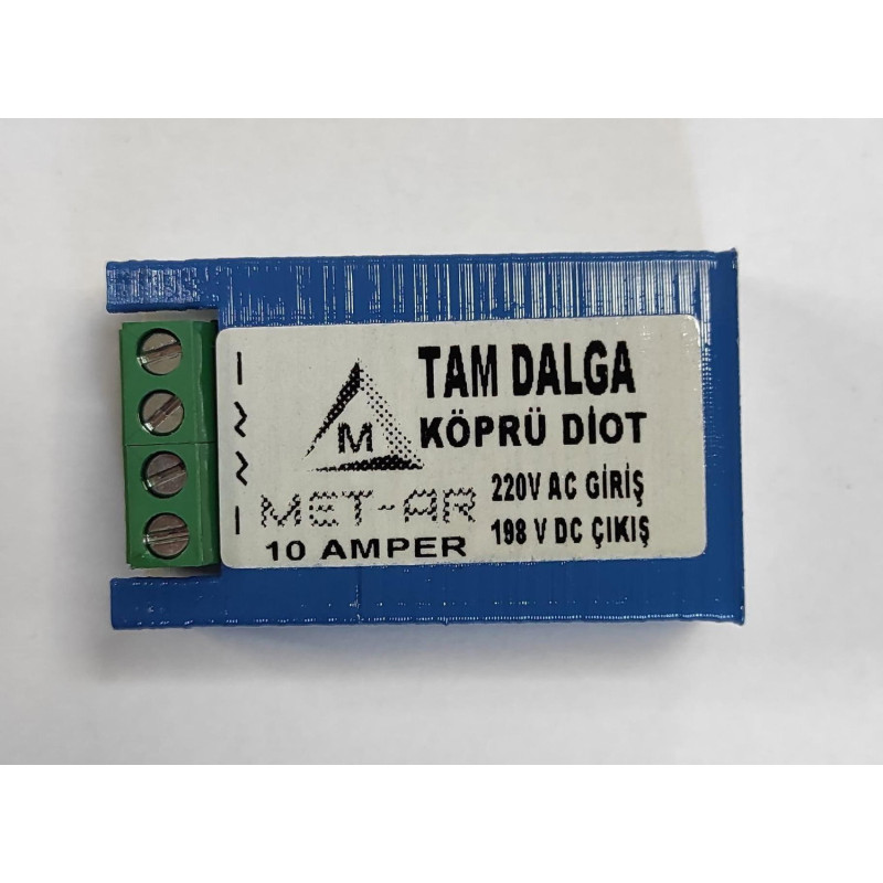 Met-Ar 220-198-10A-4 ,Giriş 220vac,Çıkış 198vdc 10 Amper,Tam Dalga,Fren Diyot Modül