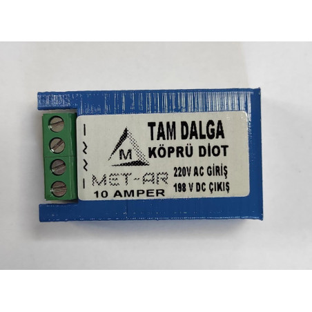 Met-Ar 220-198-10A-4 ,Giriş 220vac,Çıkış 198vdc 10 Amper,Tam Dalga,Fren Diyot Modül