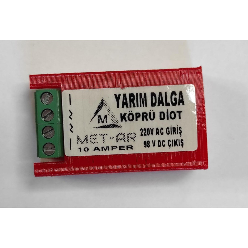Met-Ar 220-98-10A-4 ,Giriş 220vac,Çıkış 98vdc 10 Amper,Yarım Dalga,Fren Diyot Modül