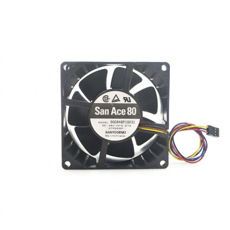 Sanyo 9GV0848P1G031 ,Ebat 80x38mm,Besleme 48vdc 0.27A 40W,Hava 138-Cfm,4-Kablo Fan