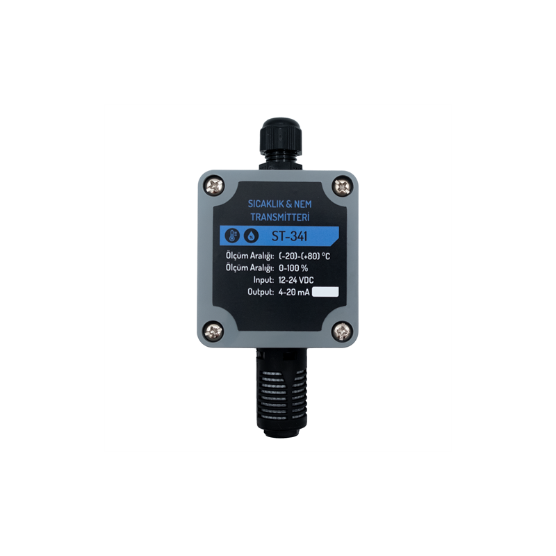 Ems ST-341 -10 40 ,Besleme 24vdc,Ölçüm -10.. 40 Derece, 0.. 100 Nem,Çıkış 4..20mA,Isı-Nem Sensör Transmitter