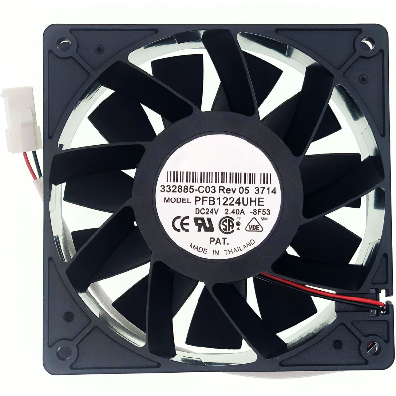 Delta PFB1224UHE-8F53 ,Ebat 120x38mm,Besleme 24vdc 2.40A 48W,253-Cfm,2 Kablo Fan