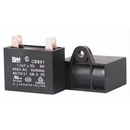 Artiko CBB61-1.0 ,Kapasite 1.0uF 450vac,Ebat 35x12x22mm,Daimi Kondansatör