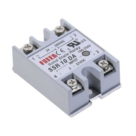 Fotek SSR-10DA ,Güç 1-Faz 380vac 10 Amper,Kontrol 3v..30vdc,1-Faz,Dc-Ac,Solid State Röle