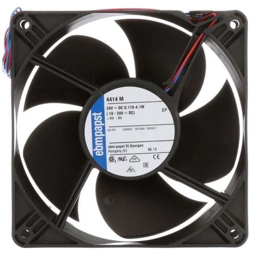 EbmPapst 4414M ,120x38mm 24vdc 106-Cfm 2-Kablo Fan