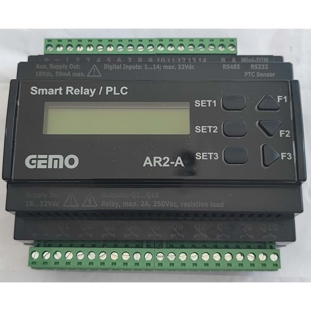 Gemo AR2-A-24VDC-14D ,24vdc 14D/10R Plc Cpu Modül