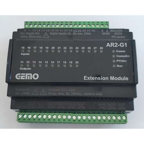 Gemo AR2-G1-24VDC-14D ,24vdc 14D/10R Plc Ek Modül