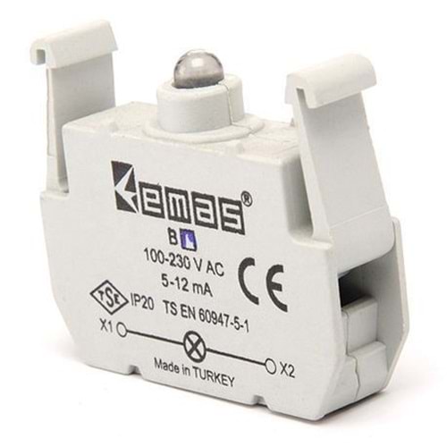 Emas BS ,Sarı-220vac Buton Lamba