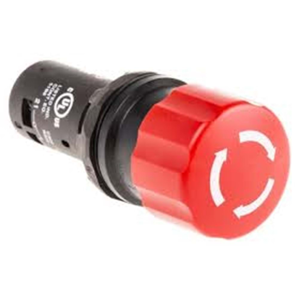 Abb CE3T-10R-11 ,Kontak-1A1K Acil Kalıcı M22 Buton