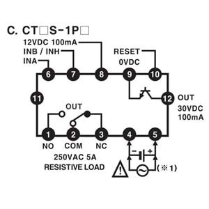 Autonics CT6S-1P4 ,48x48mm 110v..220vac Kontak-1A1K 6-Hane Sayıcı/Zaman