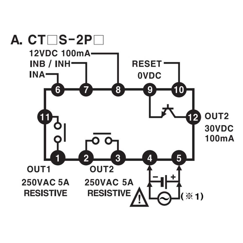 Autonics CT6S-2P4 ,48x48mm 110v..220vac Kontak-2A 6-Hane Sayıcı/Zaman