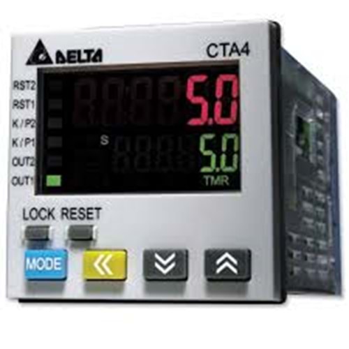 Delta CTA4100A ,48x48mm 110v..220vac Kontak-2A2K 6-Hane Sayıcı/Zaman/Takometre