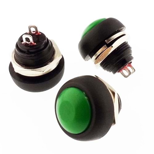 Çin DC184-YS ,Kontak-1A Yeşil Yaylı M12 Buton