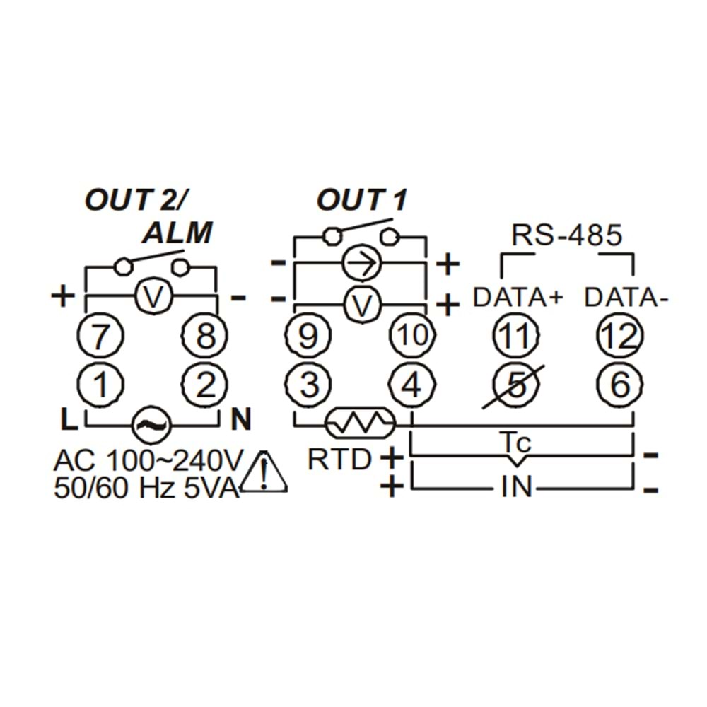 Delta DTB4824VR ,48x24mm 110..220vac UNIVERSAL SSR Proses Kontrol