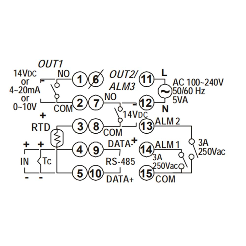 Delta DTB4848VR ,48x48mm 110..220vac UNIVERSAL SSR Proses Kontrol
